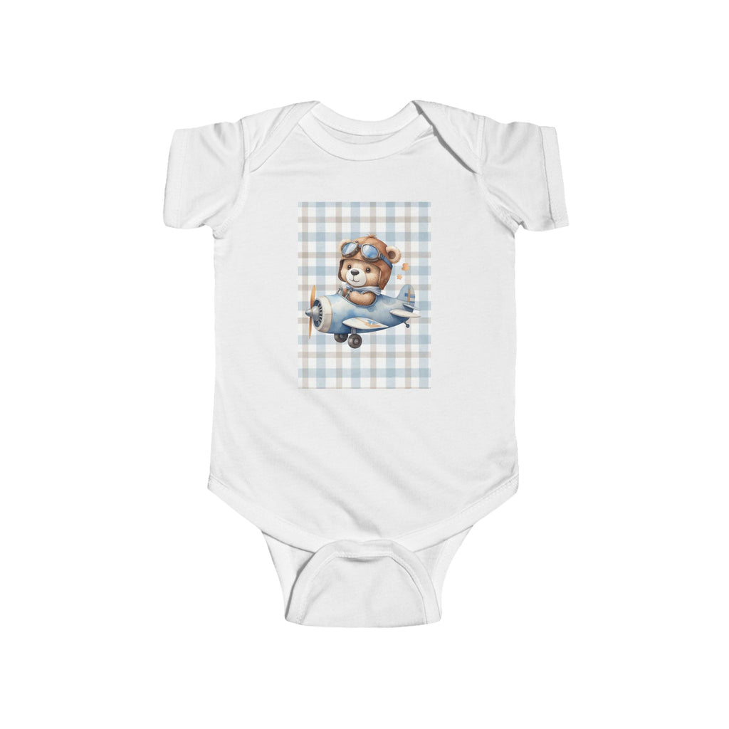 Boys Bear Infant Bodysuit  with "Psalm 139:14" Scripture