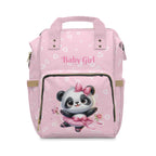 Girls Panda Baby Diaper Backpack with "Psalm 46:5" Scripture