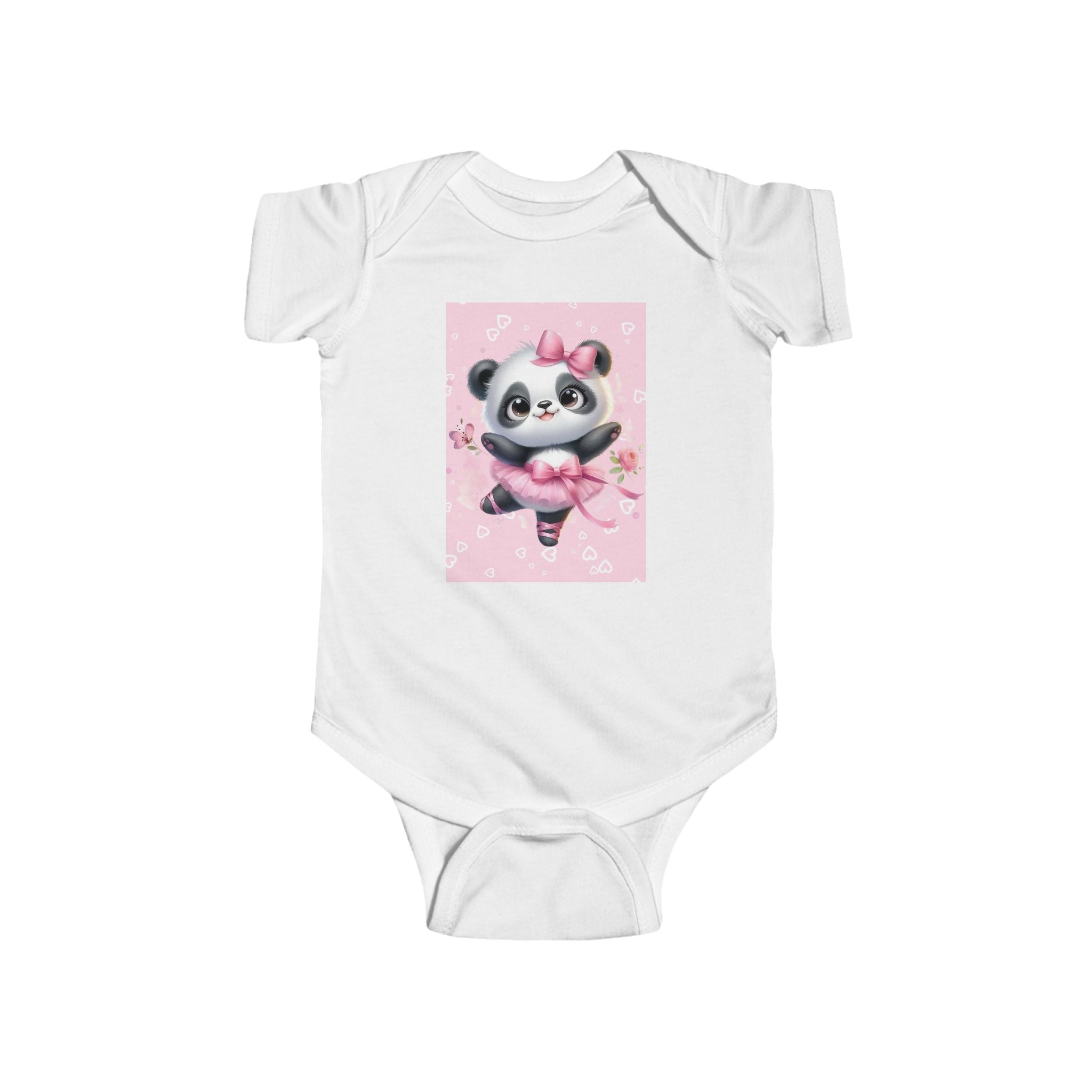 Girls Panda Infant Bodysuit with "Psalm 46:5" Scripture