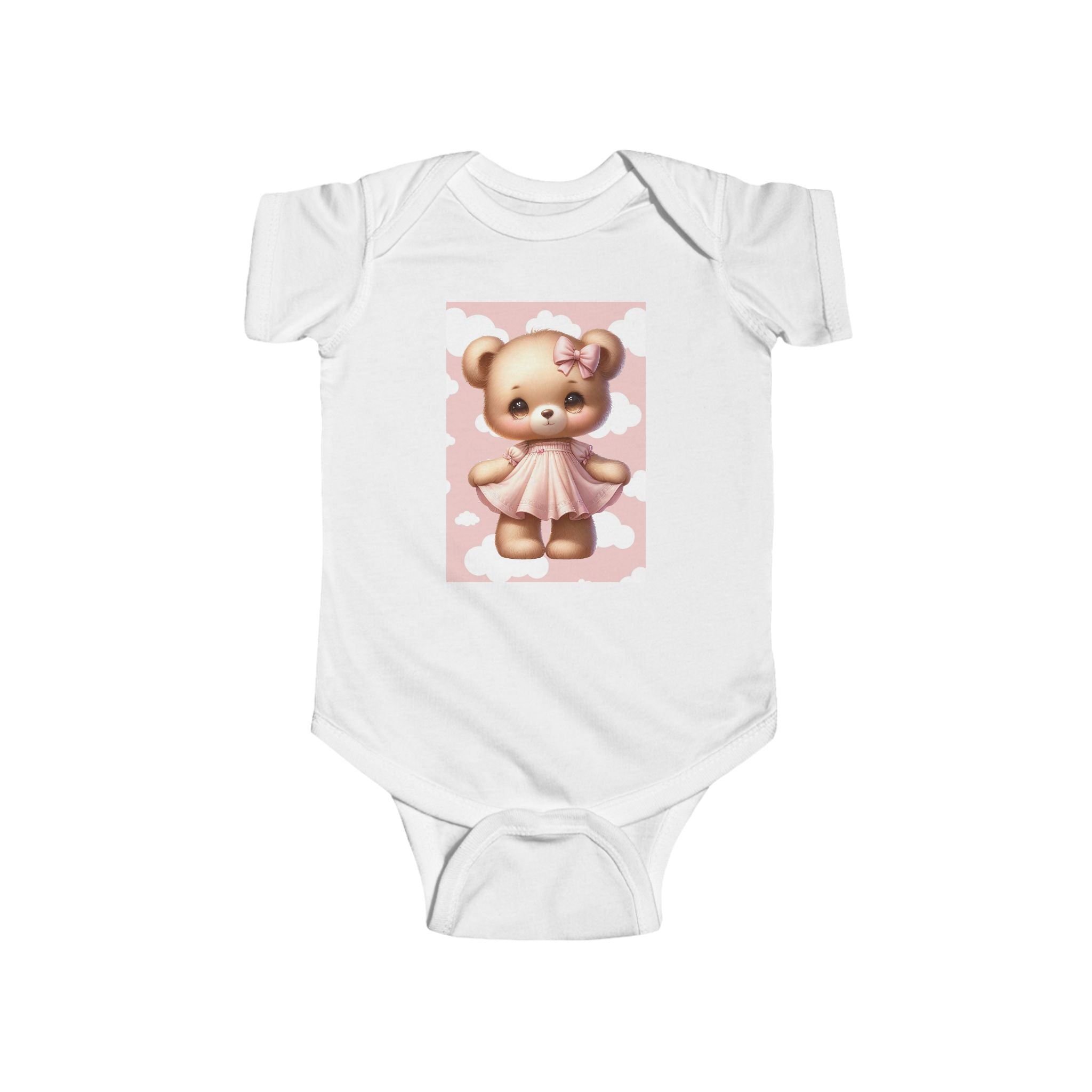 Girls Bear Infant Bodysuit with "Psalm 46:5" Scripture
