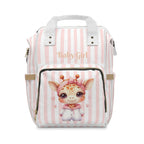 Girls Giraffe Baby  Diaper Backpack with "Psalm 46:5" Scripture
