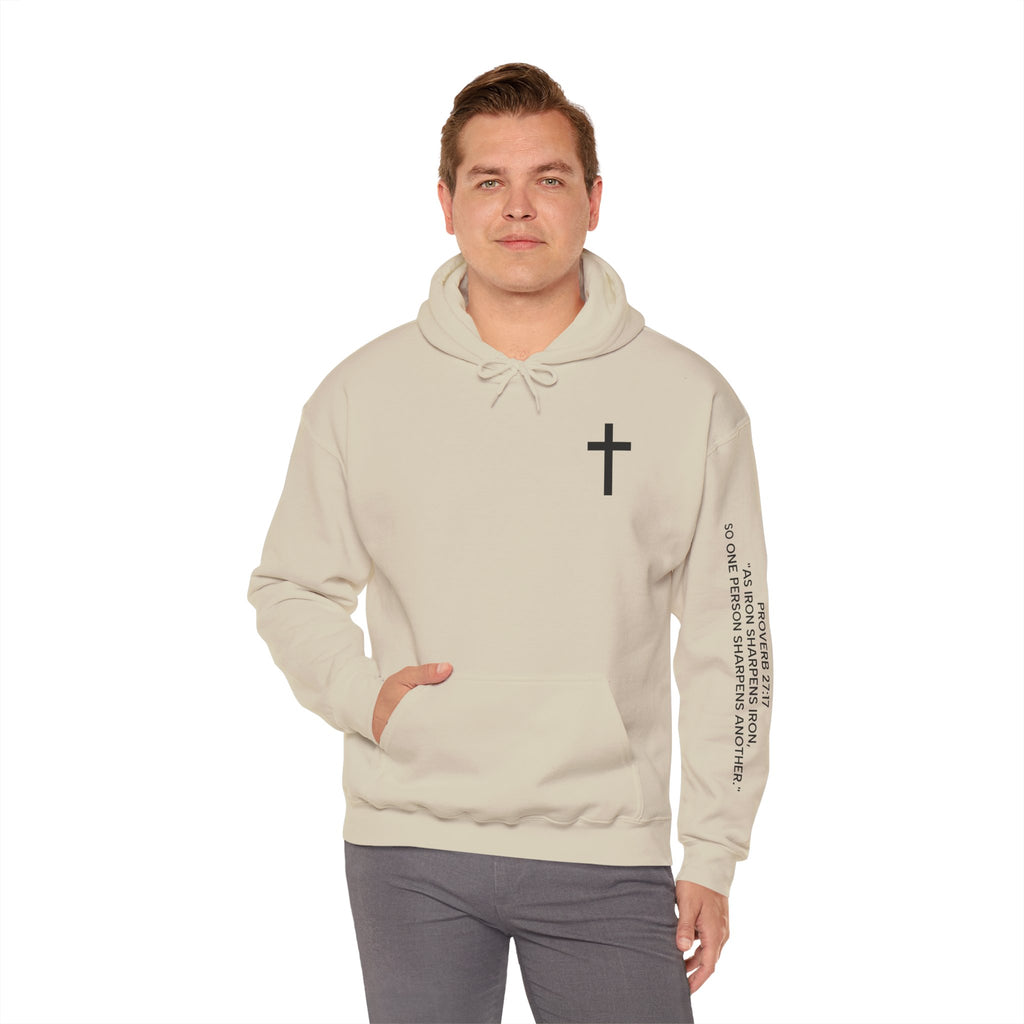 Men Hoodie - Proverbs 27:17 | IRON SHARPENS IRON