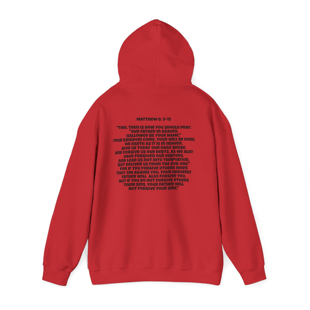 Men & Women Hoodie (Unisex) - Matthew 6: 9-15 Cross Hoodie | Bible Verse Scripture