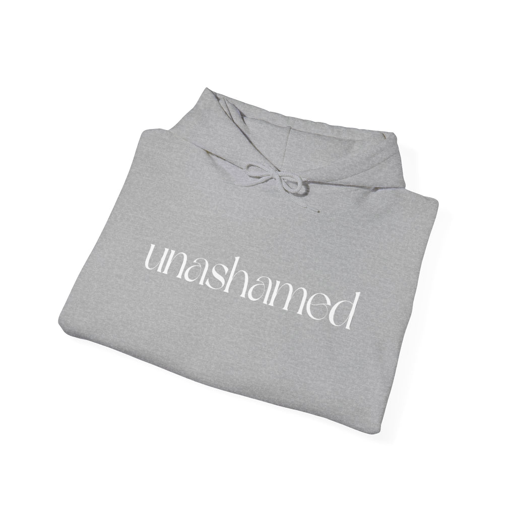 Men & Women Hoodies (Unisex) - I am UNASHAMED white font