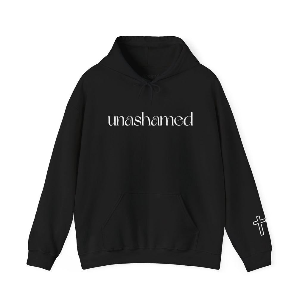 Men & Women Hoodies (Unisex) - I am UNASHAMED white font