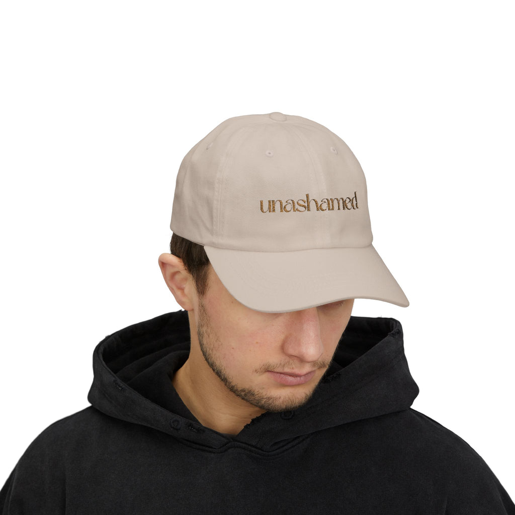 Men & Women CAP | UNASHAMED (beige font)