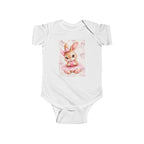 Girls Bunny Infant Bodysuit with "Psalm 46:5" Scripture