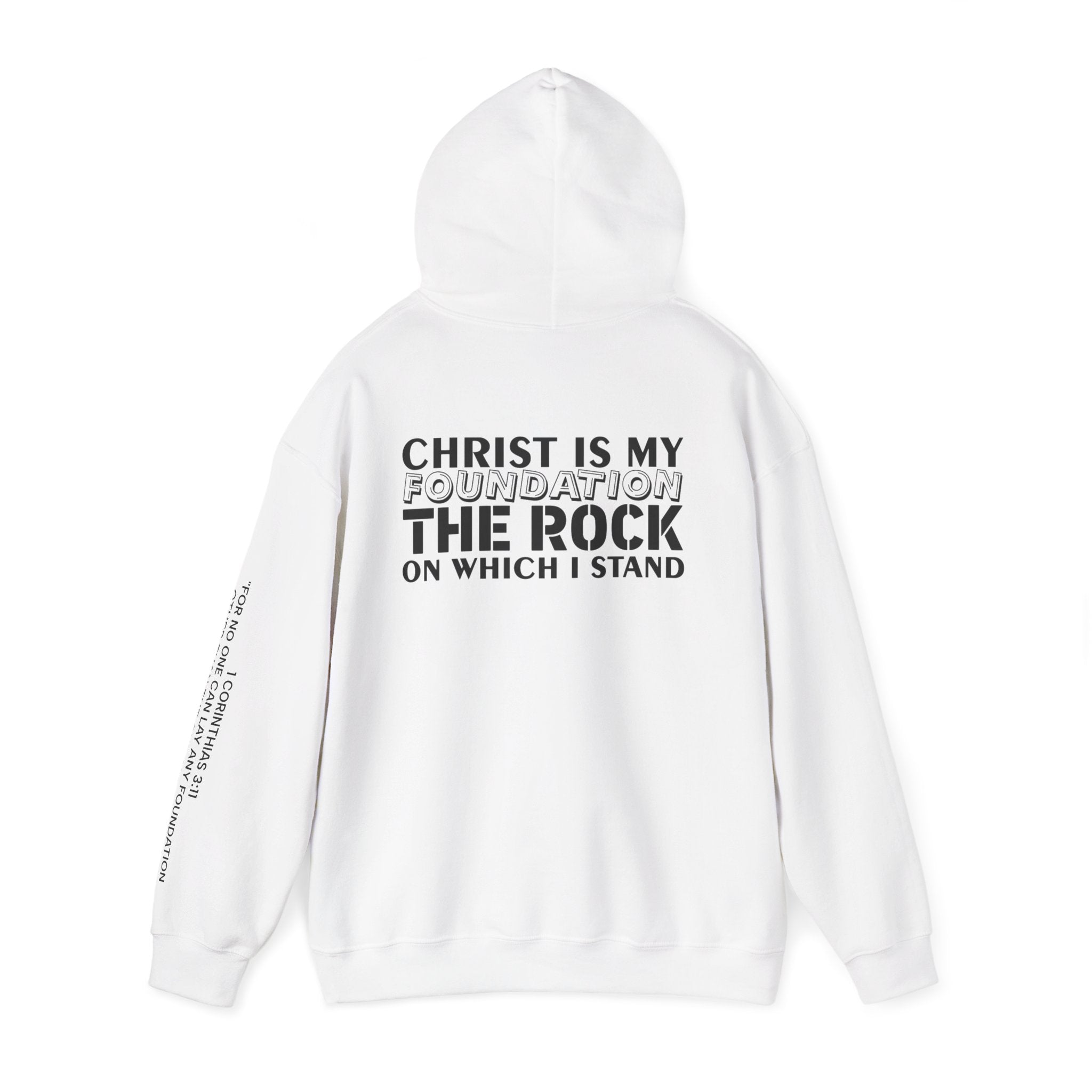 Men Hoodie - 1 Corinthians 3:11 | CHRIST IS MY FOUNDATION