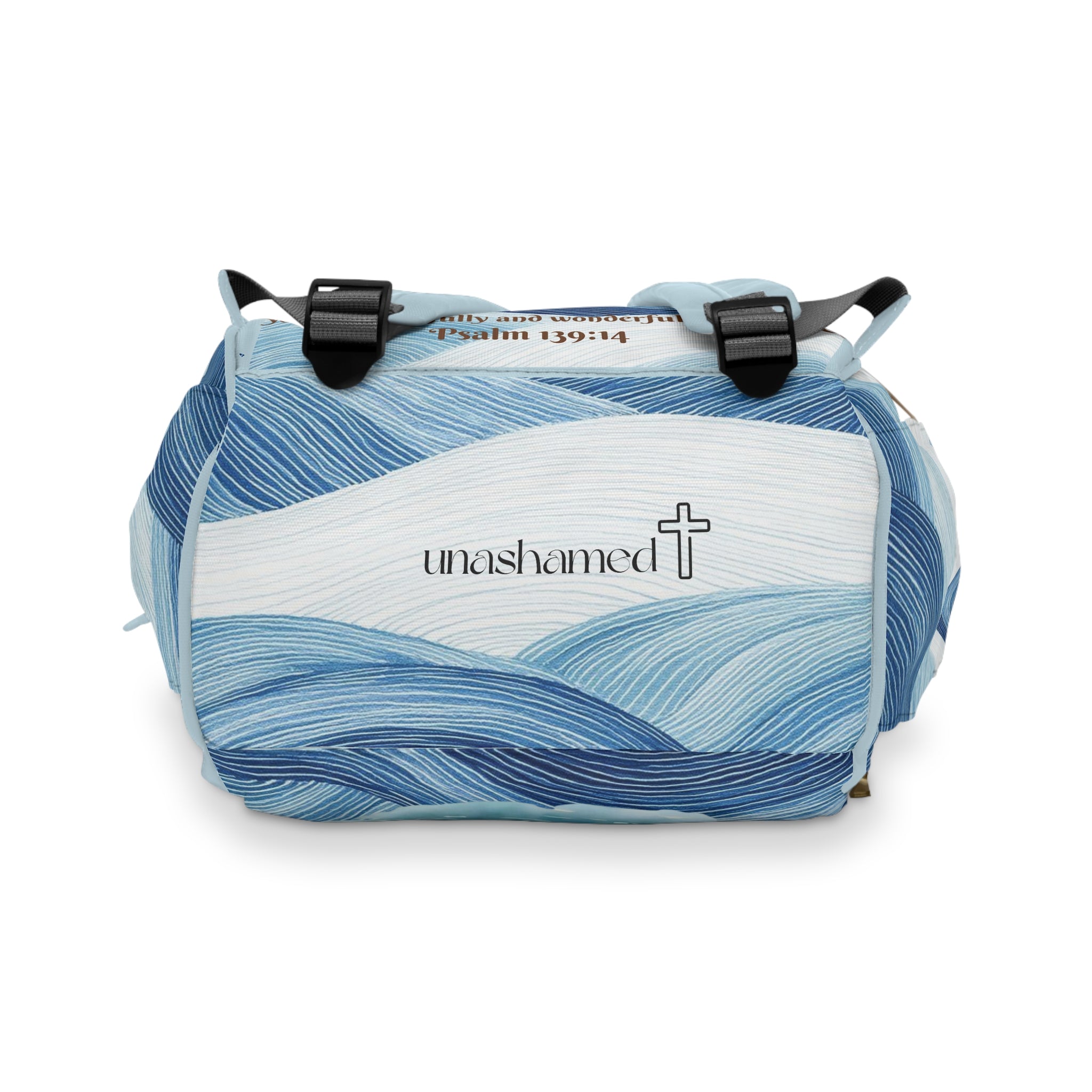 Boys Noah's Ark Baby Diaper Backpack with "Psalm 139:14" Scripture