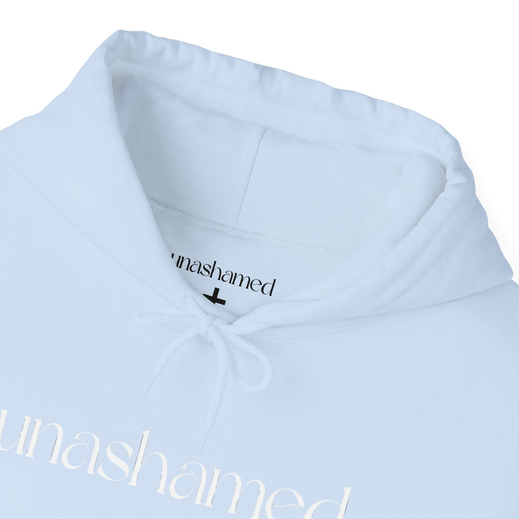 Men & Women Hoodies (Unisex) - I am UNASHAMED white font