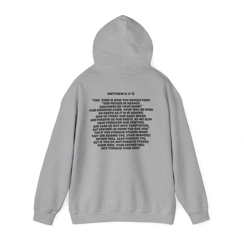 Men & Women Hoodie (Unisex) - Matthew 6: 9-15 Cross Hoodie | Bible Verse Scripture