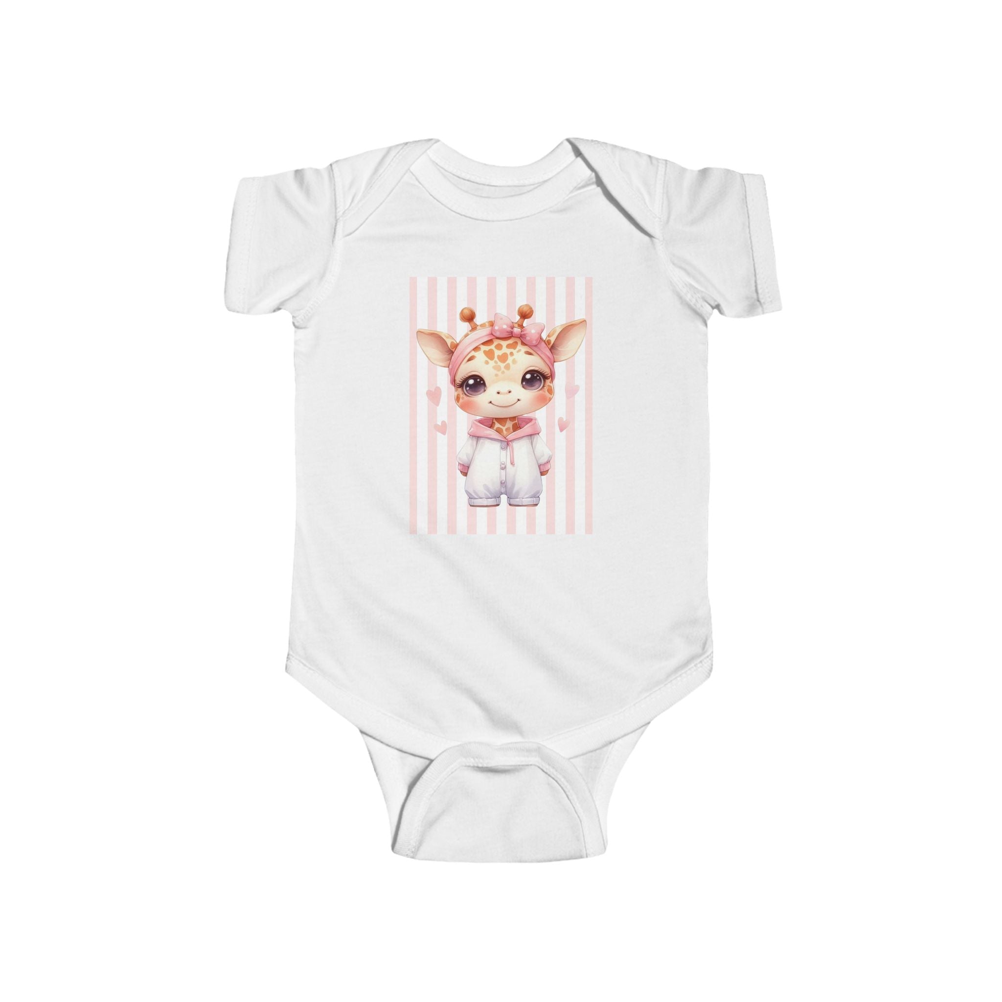 Girls Giraffe Infant Bodysuit with "Psalm 46:5" Scripture