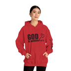 God is Within Her Hoodie | Faith Christian Heart Sleeve Design