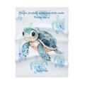 Boys Turtle Baby Blanket with "Psalm 139:14" Scripture