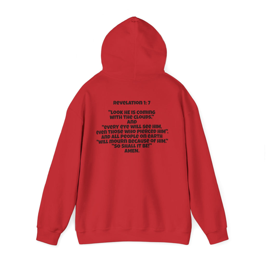 Men & Women Hoodie (Unisex) - Revolation 1: 7 Cross Hoodie | Bible Verse Scripture