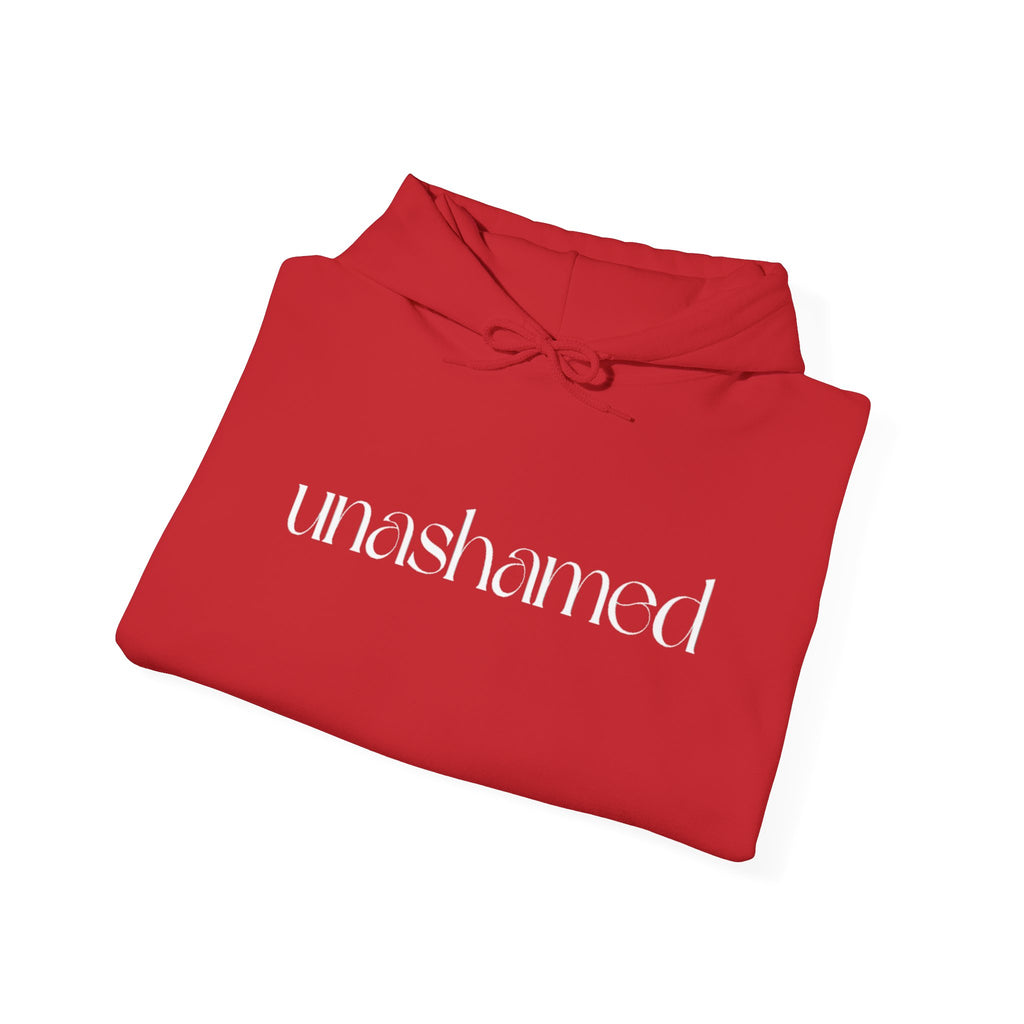 Men & Women Hoodies (Unisex) - I am UNASHAMED white font