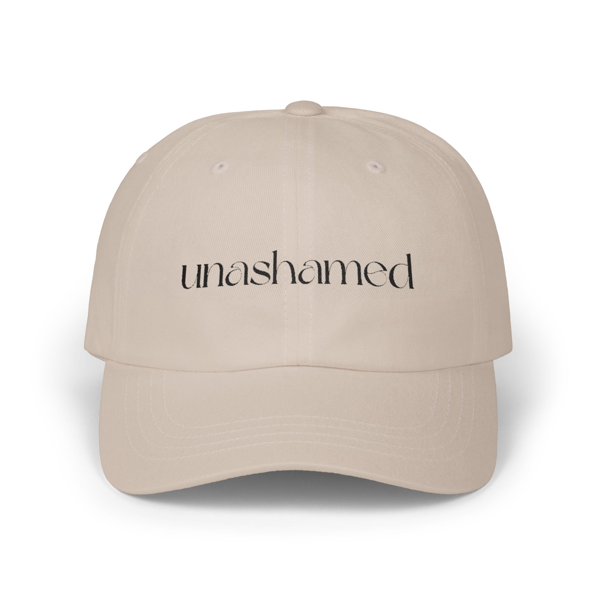Men & Women CAP | UNASHAMED (black font)