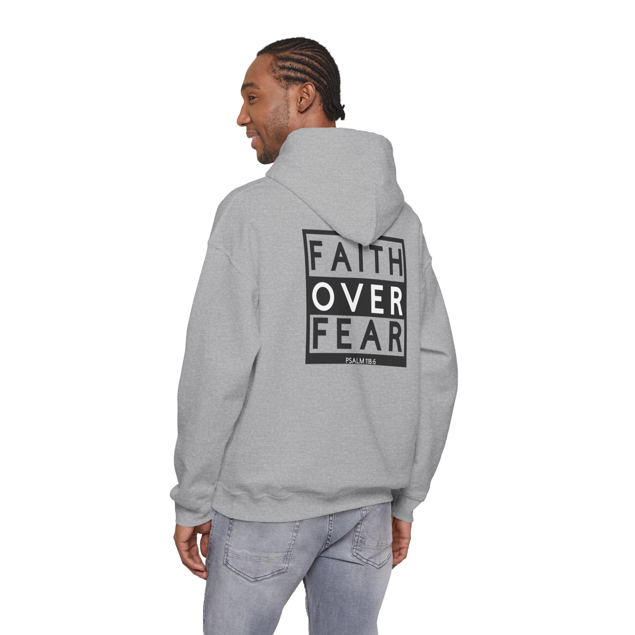Men Hoodie - Psalm 118:6 | FAITH OVER FEAR