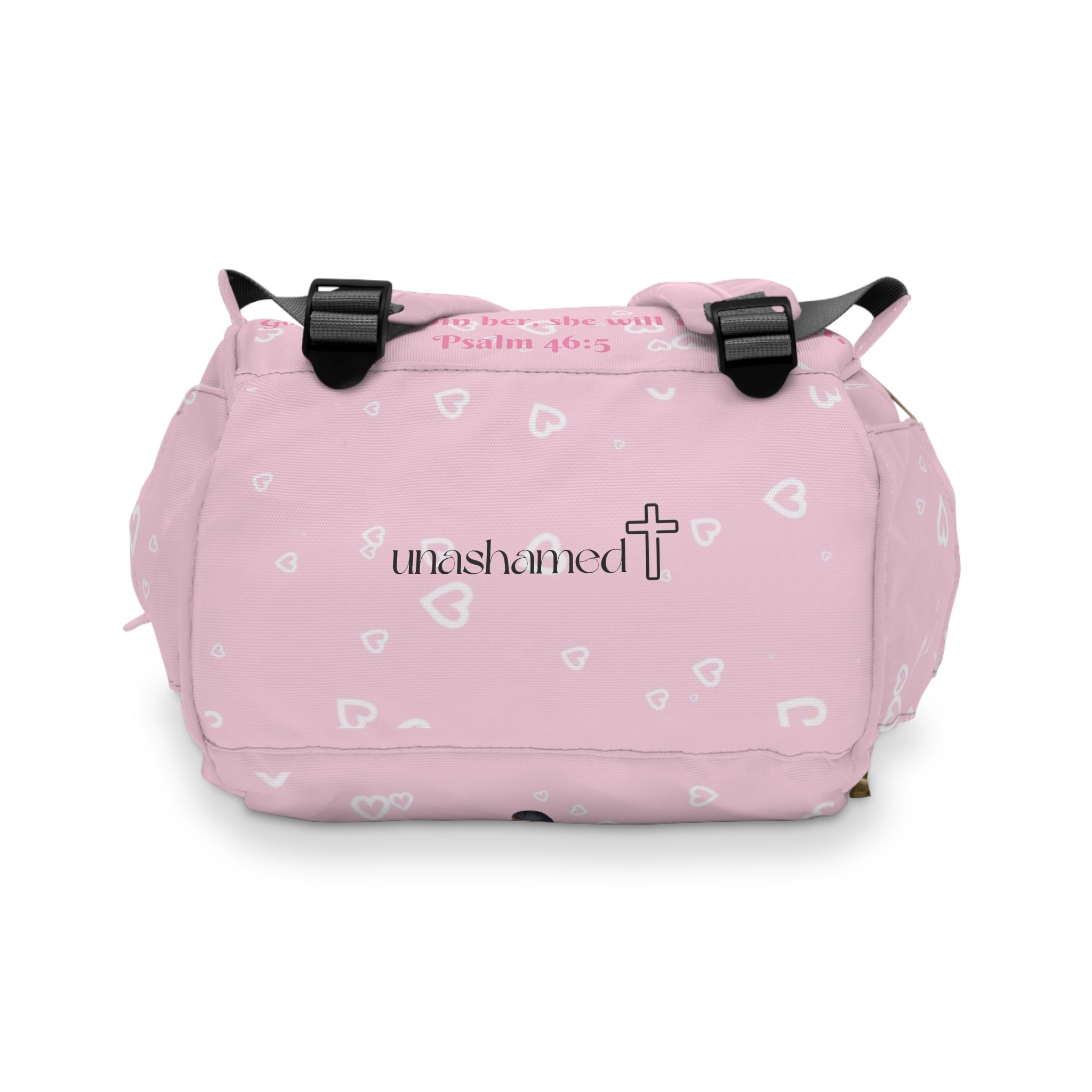 Girls Panda Baby Diaper Backpack with "Psalm 46:5" Scripture