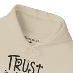 Trust in the Lord Hoodie | Faith Christian Heart Sleeve Design