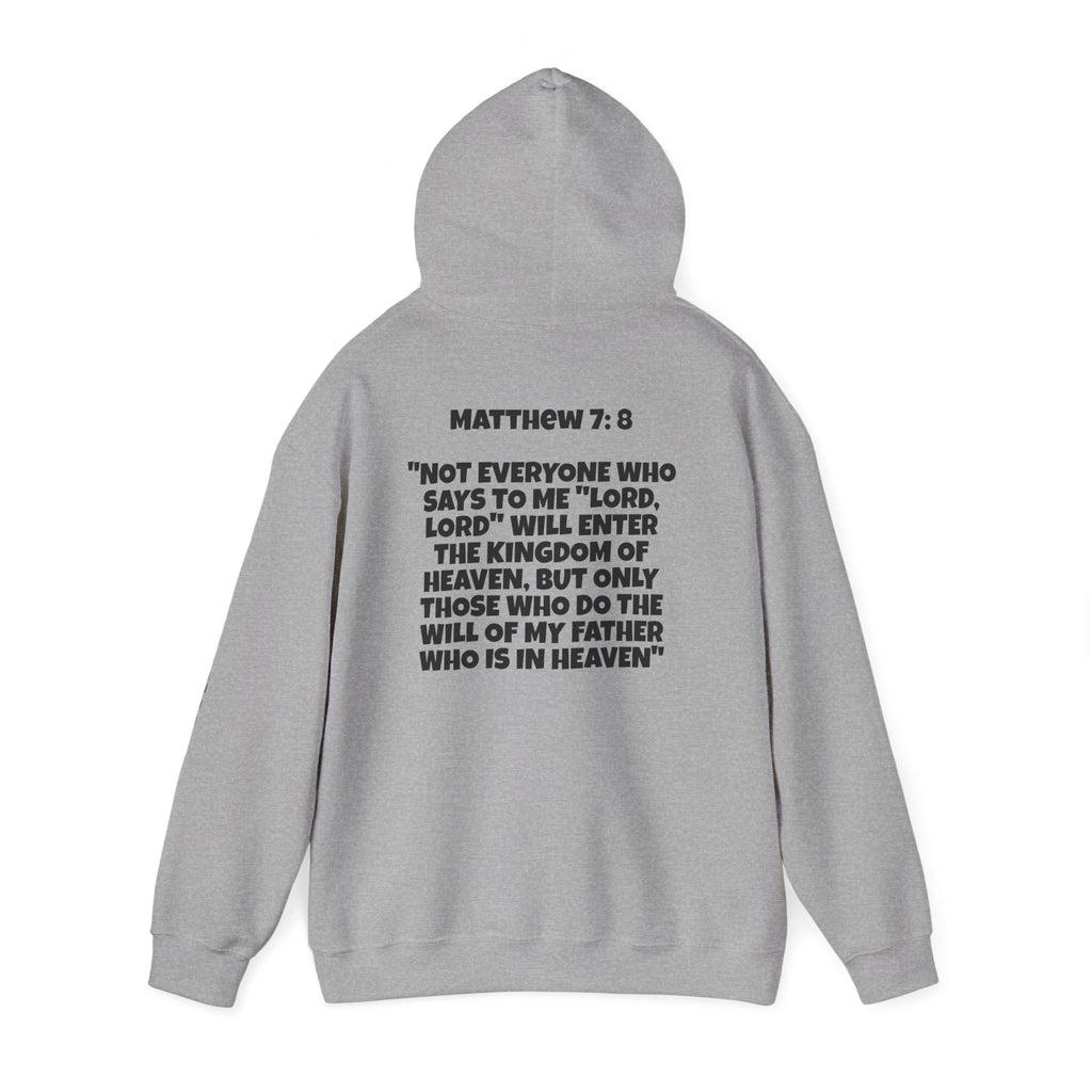 Men & Women Hoodies (Unisex) - Matthew 7: 8 Cross Hoodie | Bible Verse Scripture
