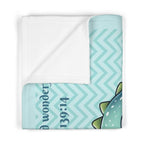 Boys Crocodile Baby Blanket with "Psalm 139:14" Scripture