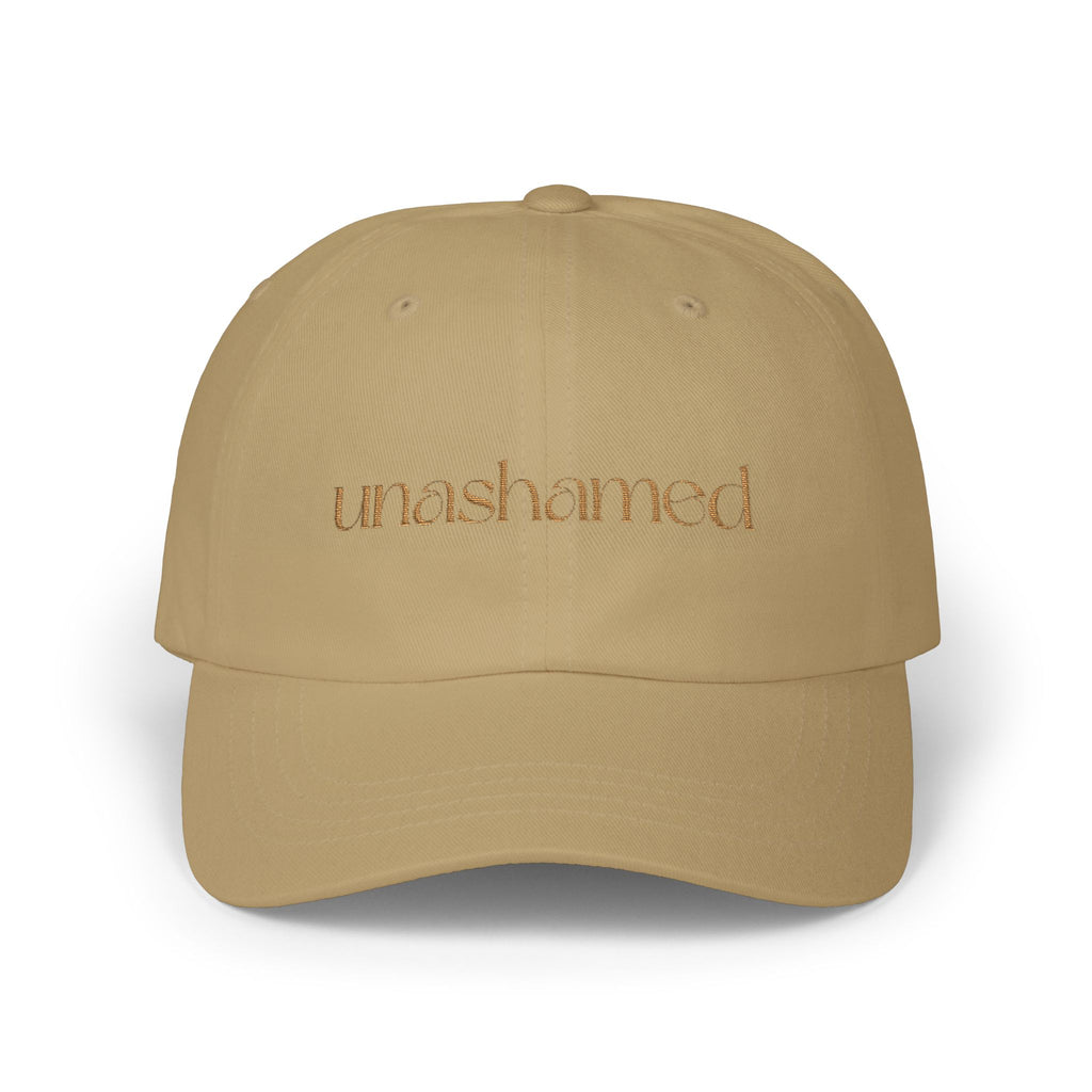 Men & Women CAP | UNASHAMED (beige font)