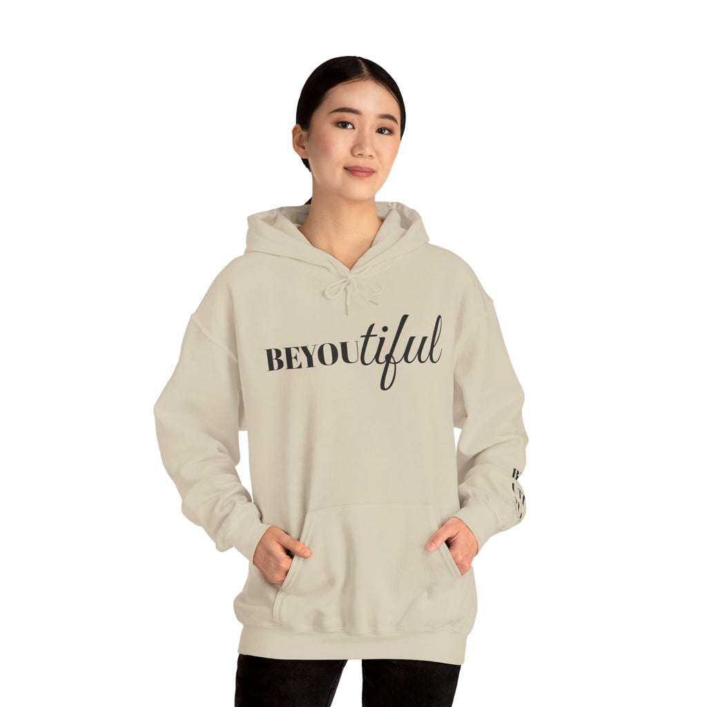 BEYOUtiful Hoodie | Faith Christian Heart Sleeve Design