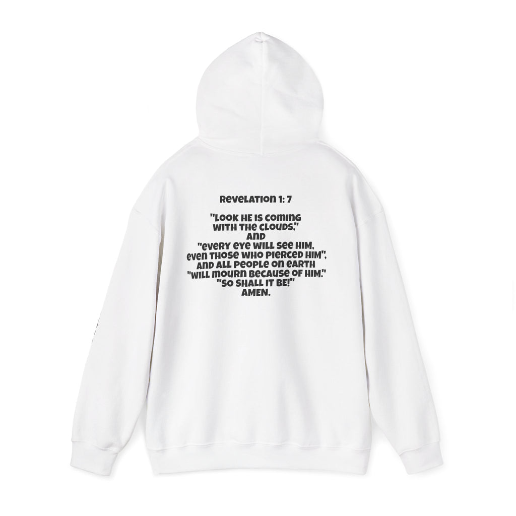 Men & Women Hoodie (Unisex) - Revolation 1: 7 Cross Hoodie | Bible Verse Scripture