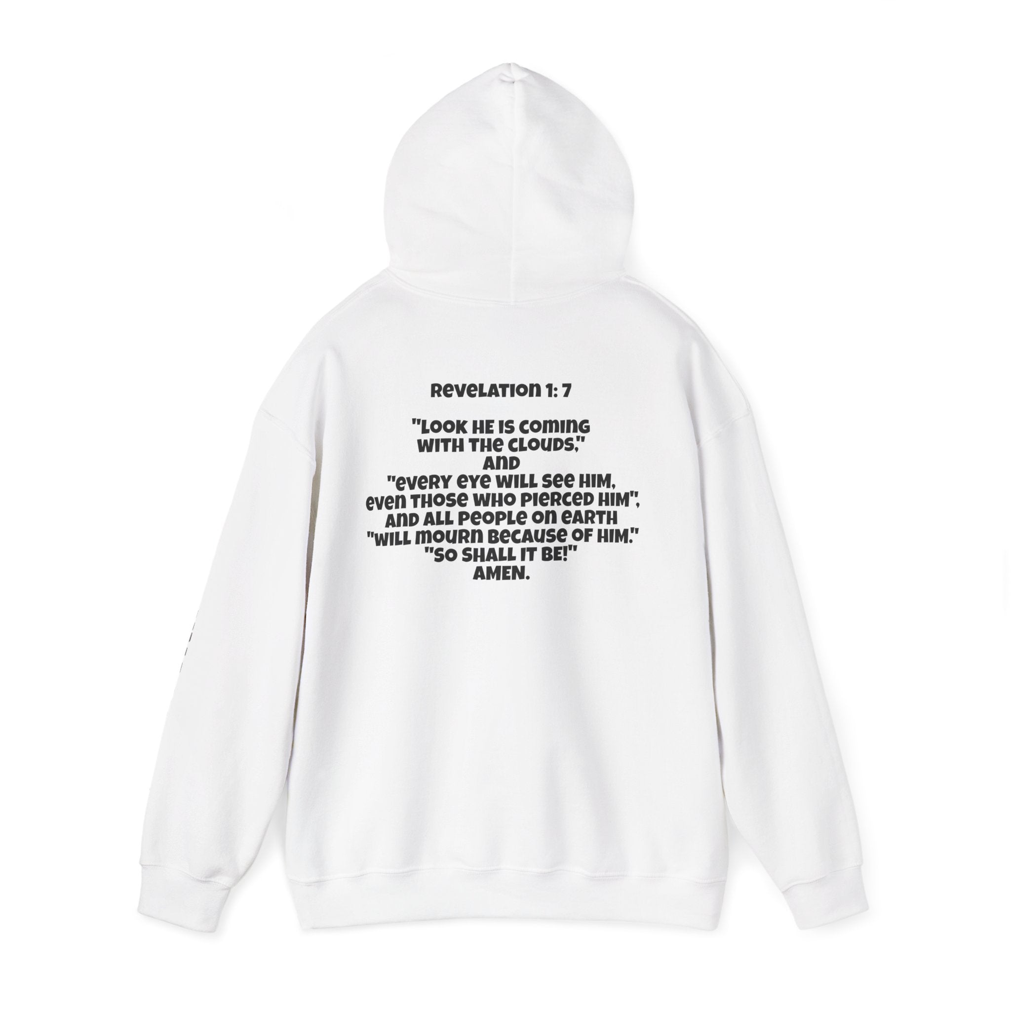 Men & Women Hoodie (Unisex) - Revolation 1: 7 Cross Hoodie | Bible Verse Scripture