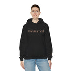 Men & Women Hoodies (Unisex) - I am UNASHAMED beige font