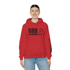 God is Within Her Hoodie | Faith Christian Heart Sleeve Design
