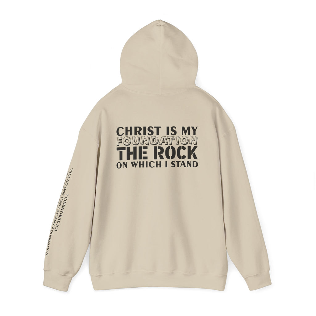 Men Hoodie - 1 Corinthians 3:11 | CHRIST IS MY FOUNDATION