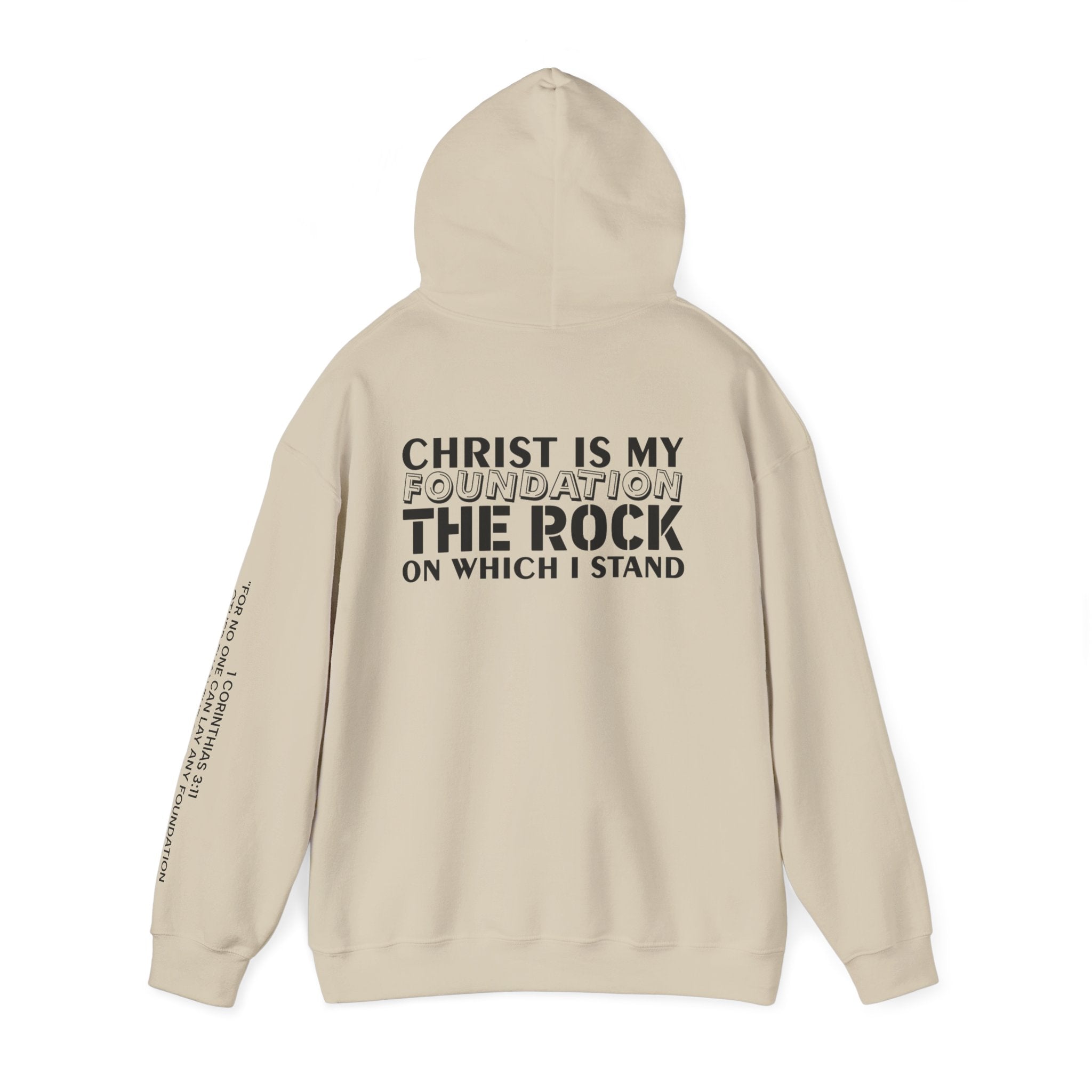 Men Hoodie - 1 Corinthians 3:11 | CHRIST IS MY FOUNDATION