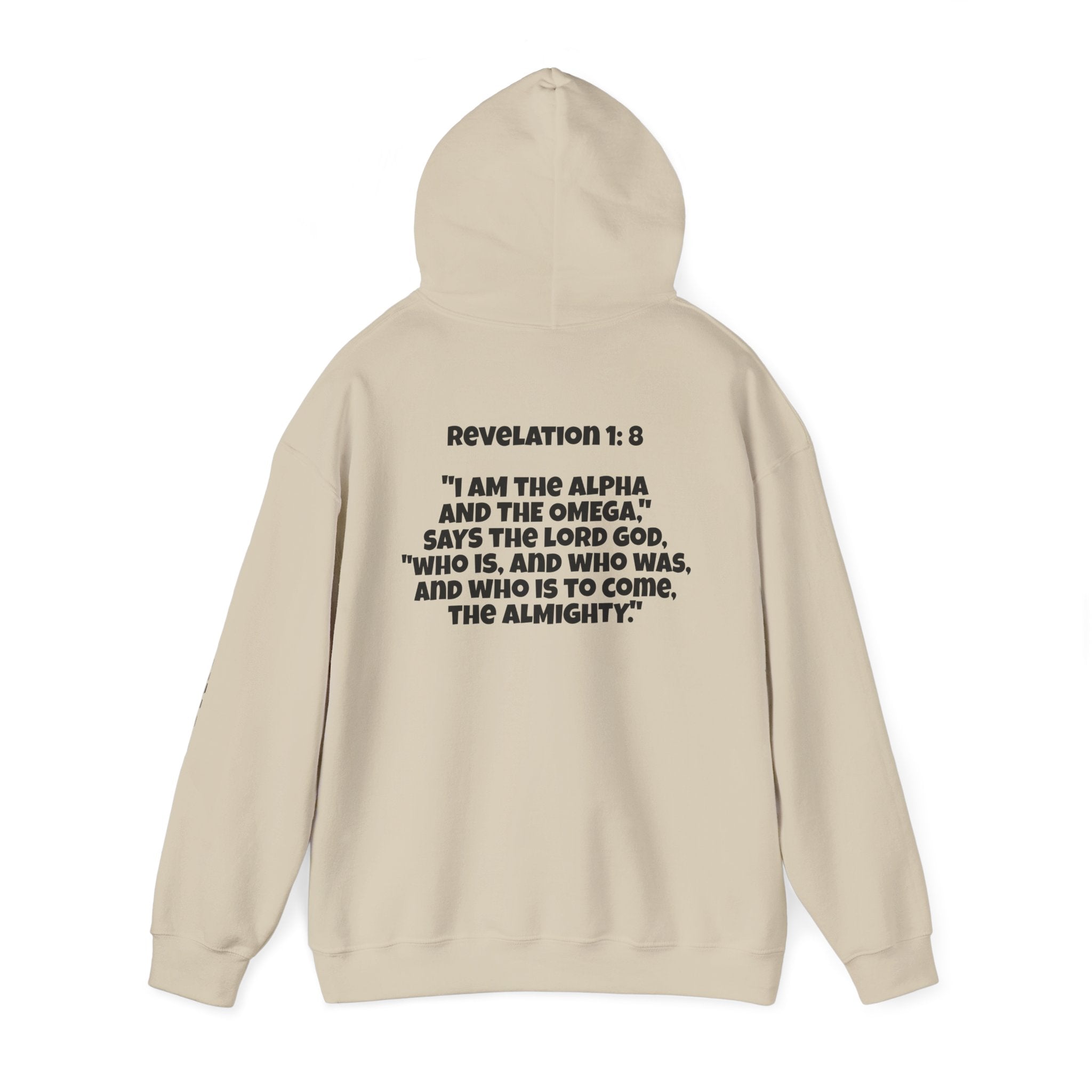Men & Women Hoodie (Unisex) - Revolation 1: 8 Cross Hoodie | Bible Verse Scripture