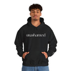 Men & Women Hoodies (Unisex) - I am UNASHAMED white font