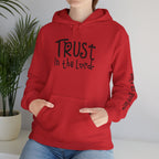 Trust in the Lord Hoodie | Faith Christian Heart Sleeve Design