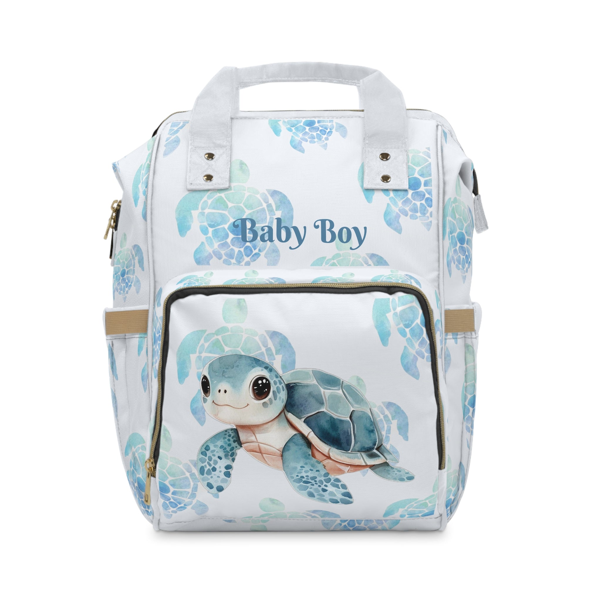 Boys Turtle Baby Diaper Backpack with "Psalm 139:14" Scripture