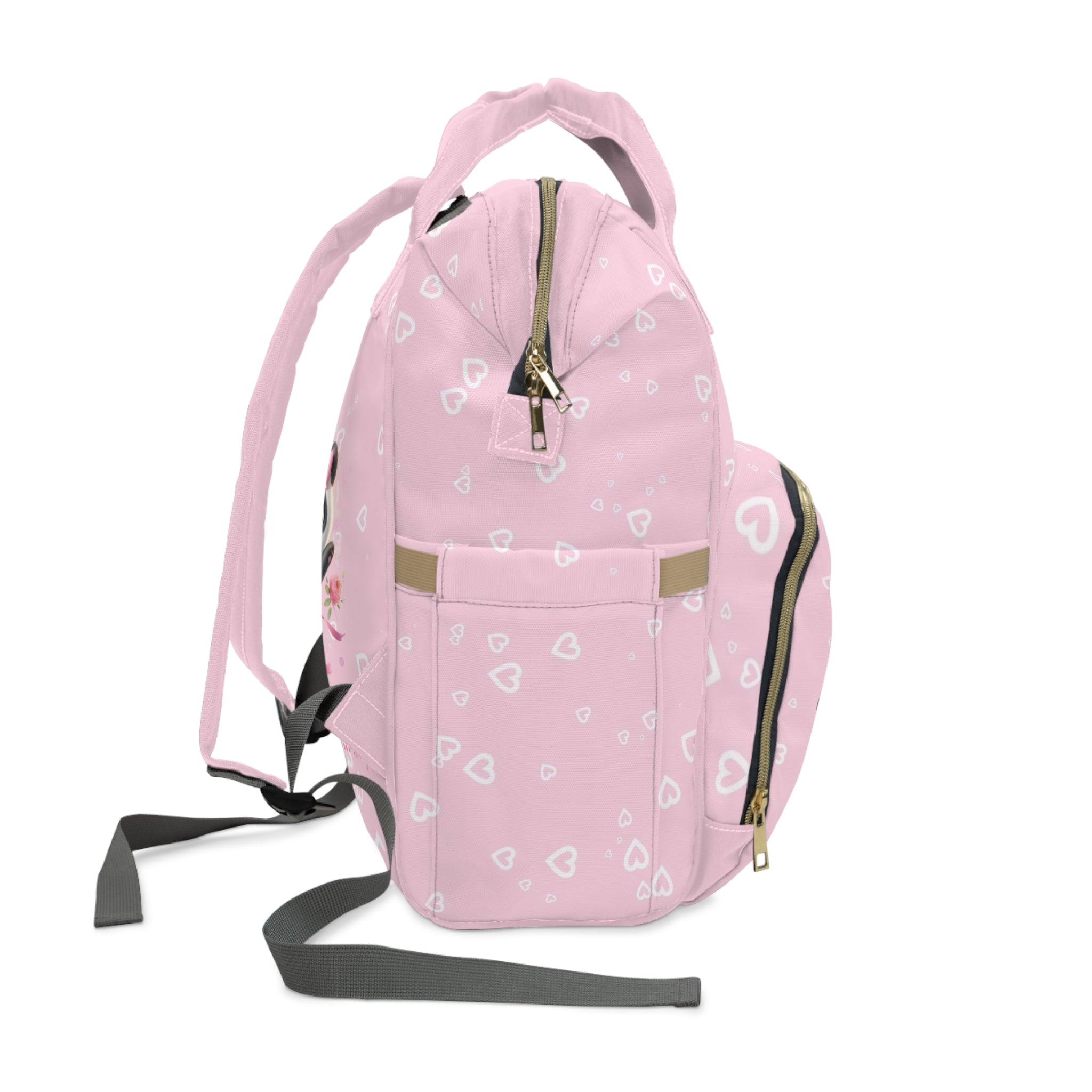 Girls Panda Baby Diaper Backpack with "Psalm 46:5" Scripture