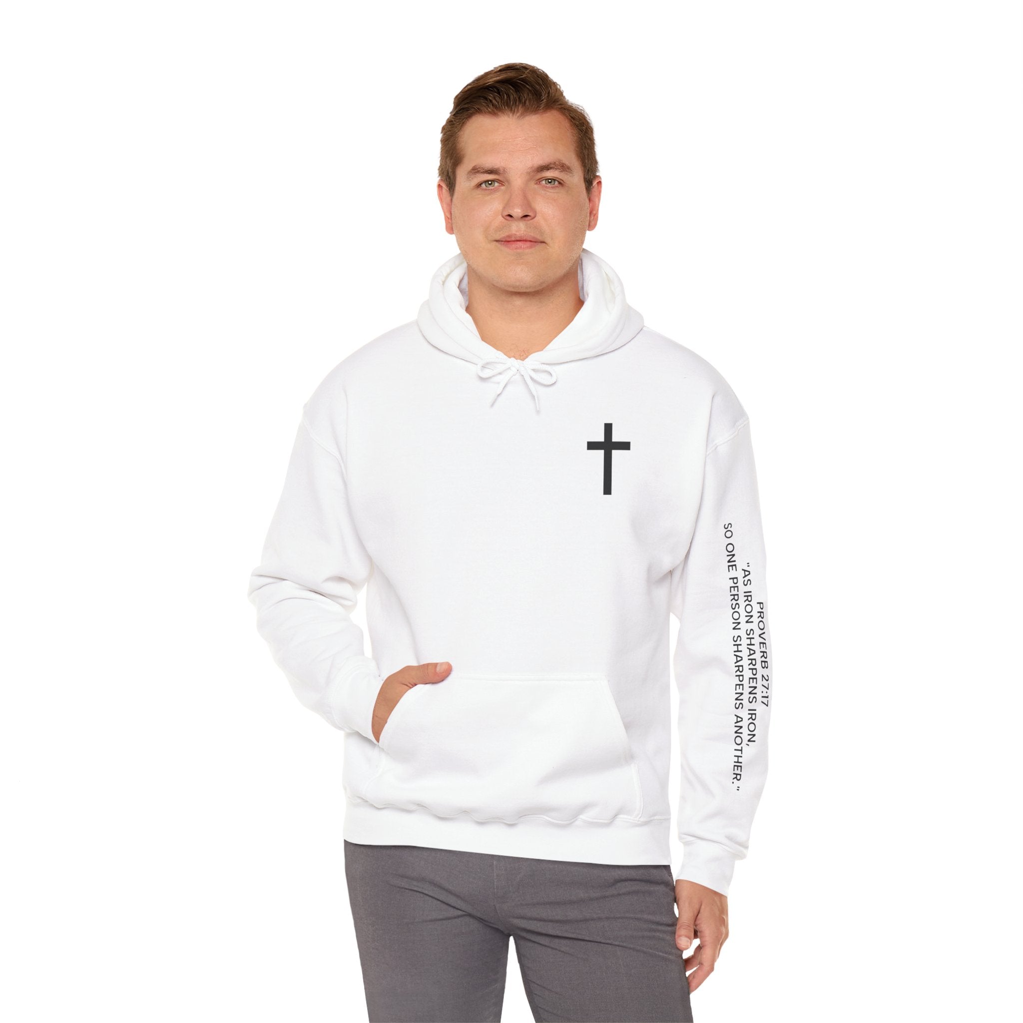 Men Hoodie - Proverbs 27:17 | IRON SHARPENS IRON