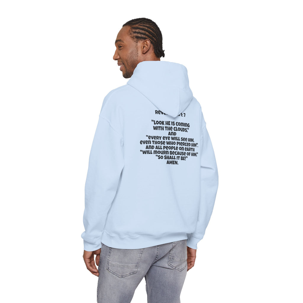 Men & Women Hoodie (Unisex) - Revolation 1: 7 Cross Hoodie | Bible Verse Scripture