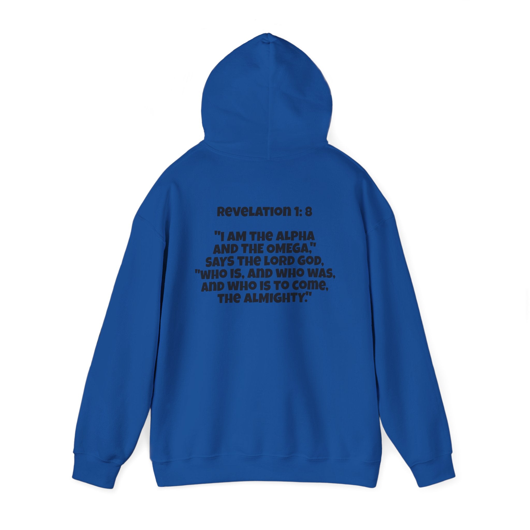 Men & Women Hoodie (Unisex) - Revolation 1: 8 Cross Hoodie | Bible Verse Scripture