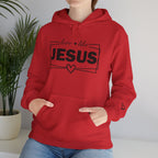 Love like Jesus Hoodie | Faith Christian Heart Sleeve Design