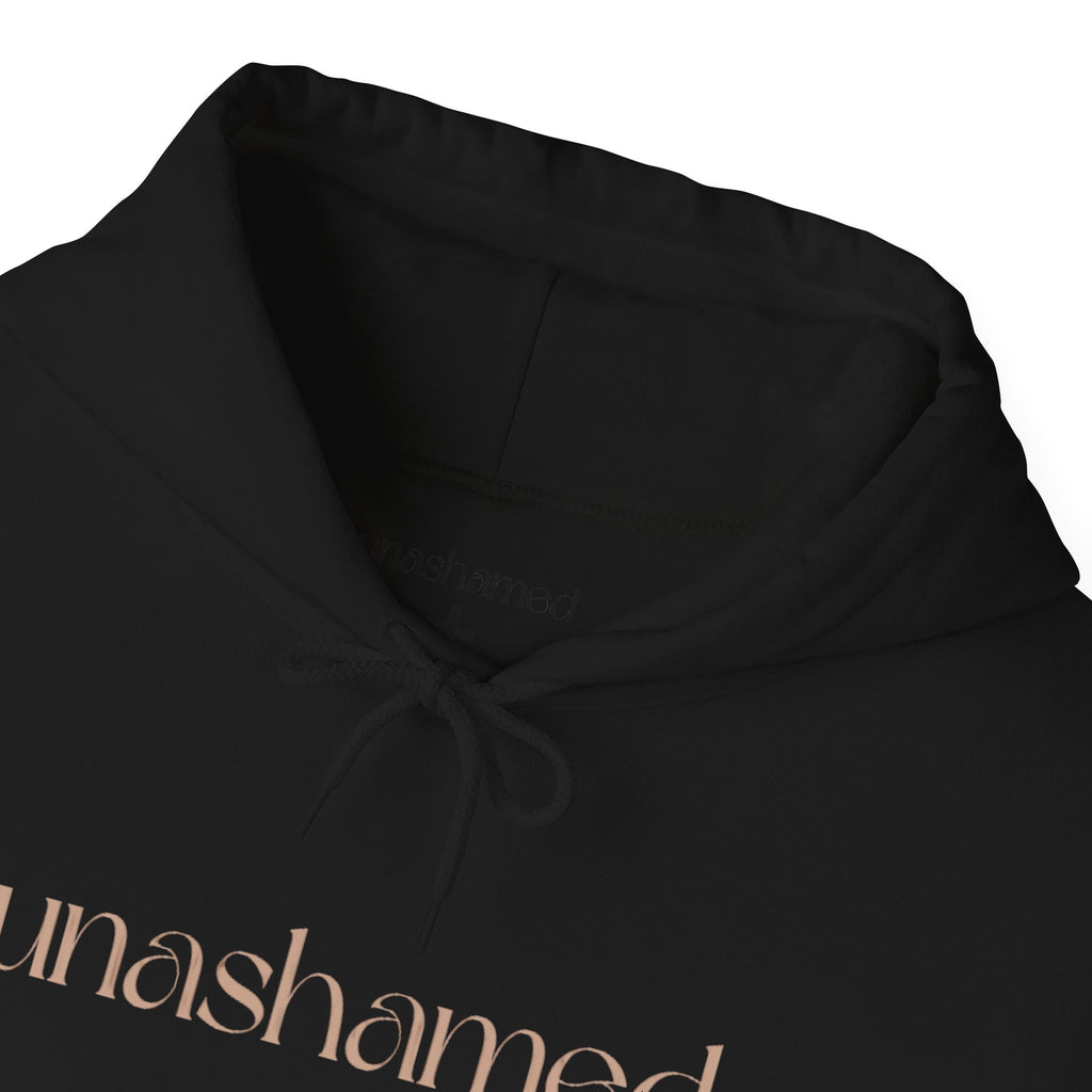 Men & Women Hoodies (Unisex) - I am UNASHAMED beige font