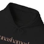 Men & Women Hoodies (Unisex) - I am UNASHAMED beige font