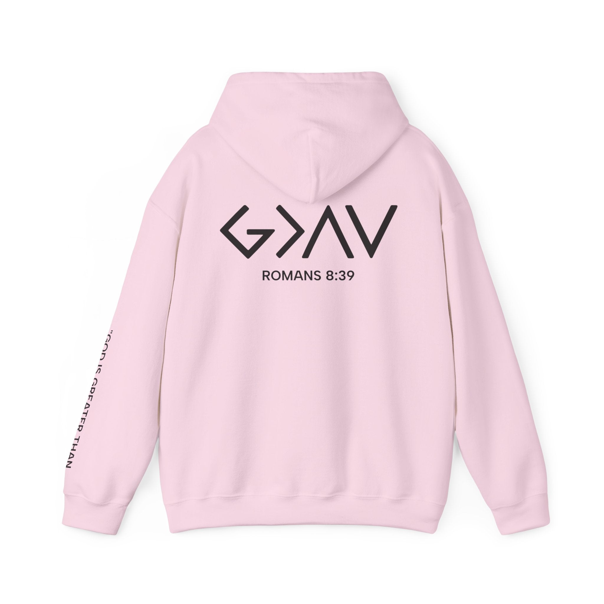 Men Hoodie - Romans 8:39 | GOD IS GREATER THAN MY HIGHS AND MY LOWS