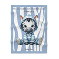Boys Zebra Baby Blanket with "Psalm 139:14" Scripture
