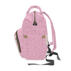 Girls Leopard Baby Diaper Backpack with "Psalm 46:5" Scripture