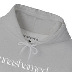 Men & Women Hoodies (Unisex) - I am UNASHAMED white font