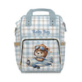 Boys Bear Baby Diaper Backpack with "Psalm 139:14" Scripture